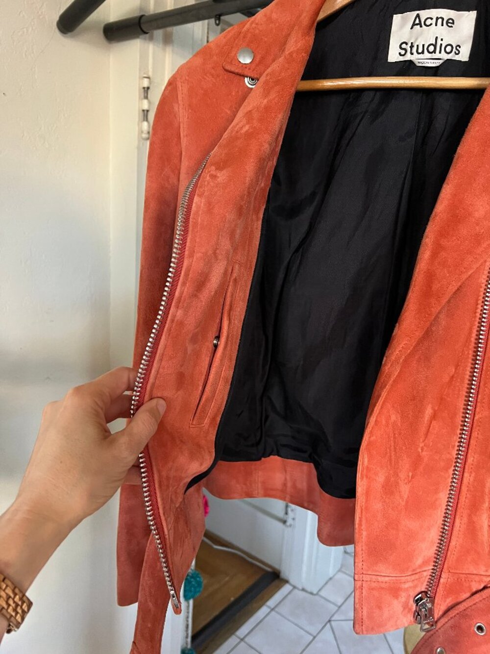 ACNE Studios Mock Moto Suede Leather Jacket (100% Goat Suede) - Picture 7 of 14